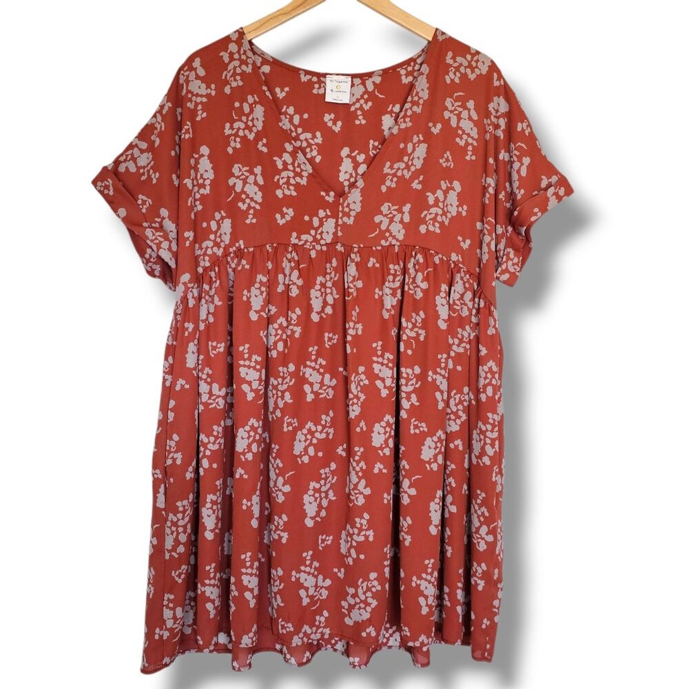 Floral Red Dress